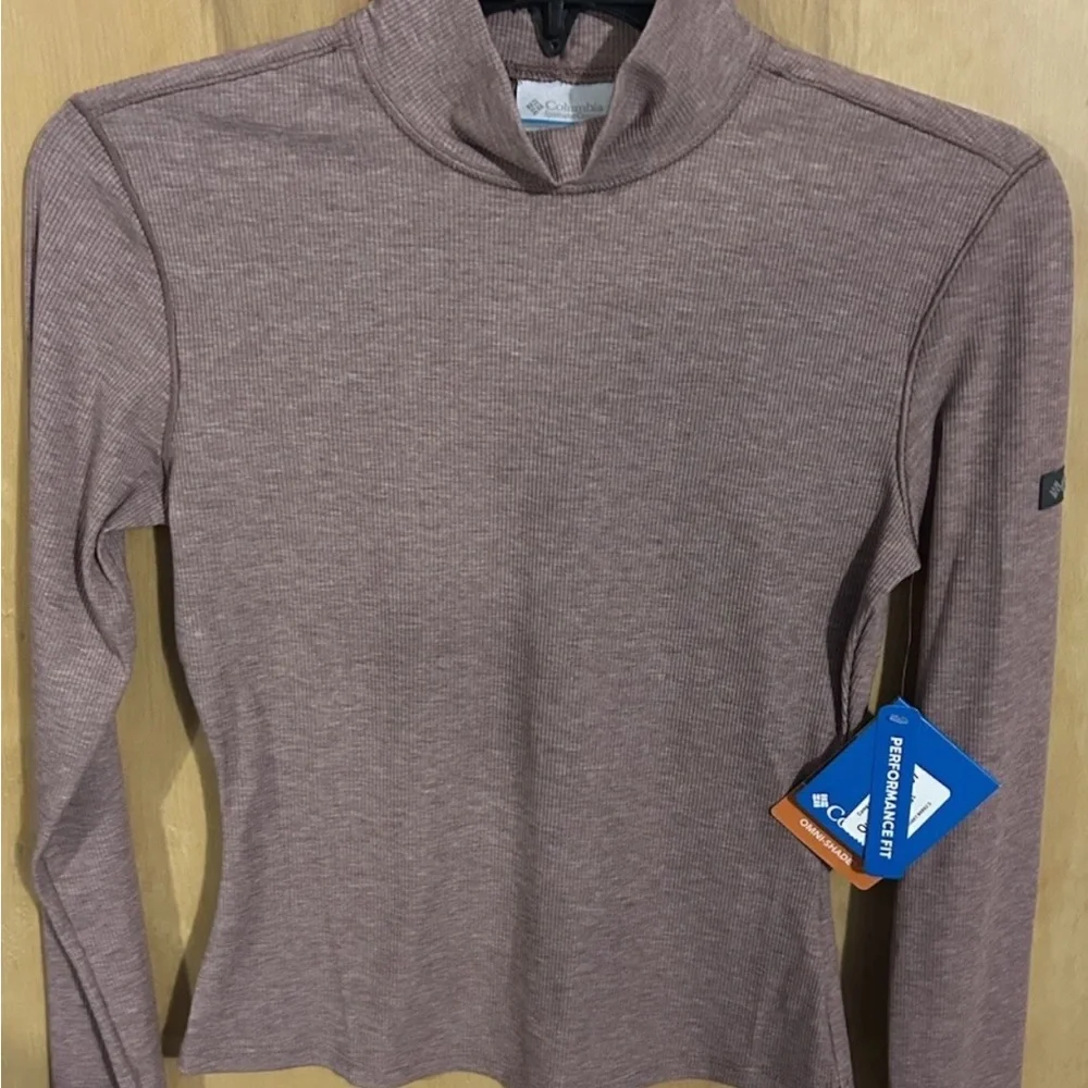 Women's Columbia Amberview Performance Fit Omni-Shade Mock Turtleneck Shirt XS - Picture 1 of 9